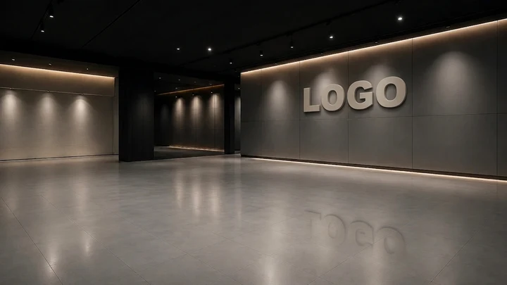 Luxury black ceiling showroom background option