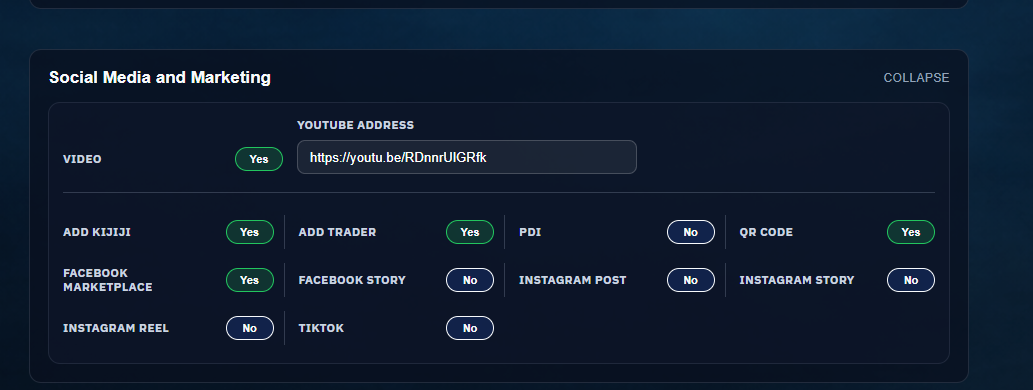 Social media and marketplace distribution tracking center